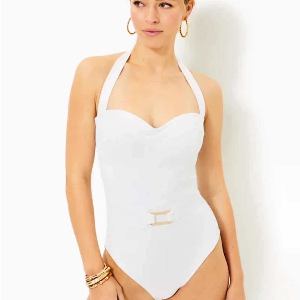 NWT Lilly Pulitzer Jyn Resort White One Piece - Size 6